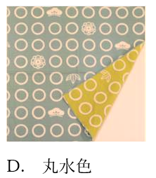 リバーシブル風呂敷 D. 丸水色